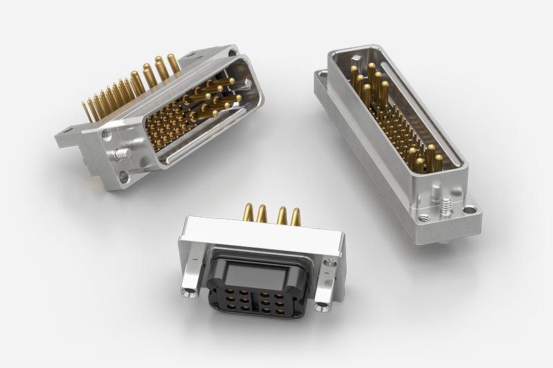 Multi-pin Modular Connector - compact mixed-signal connector with secure latching